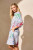 Tribal Flower Stripe Shirt Dress