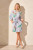 Tribal Flower Stripe Shirt Dress