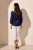 Tribal Navy Cotton Gauze Top