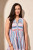 Tribal Stripe Tiered Dress