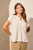 Tribal White Slit Neck Sweater