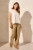 Tribal White Slit Neck Sweater