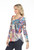 Inoah Blue Me Away Crinkle V-Neck Top