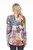 Inoah Blue Me Away Crinkle V-Neck Top