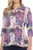 Carine Orchid Mosaic Crinkle Snap Shirt