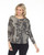 Inoah Scribbles Grey Knit Top