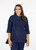 Shannon Passero Navy Cotton Mock Neck Swing Tunic