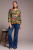 Tribal Chive Floral Cozy Crew Sweater