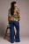 Tribal Chive Floral Cozy Crew Sweater