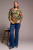 Tribal Chive Floral Cozy Crew Sweater