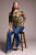Tribal Chive Floral Cozy Crew Sweater