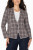  Liverpool Glen Check Frayed Collarless Jacket