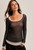 Hem & Thread Black & Pink Double Layer Mesh Top