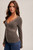 Hem & Thread Washed Black Lace Trim Rib Top