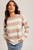 Hem & Thread Taupe & Grey Mixed Stripe Sweater
