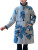 Winding River Royal Blue & White Lotus Reversible Coat