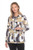 Carine Modern Circles Mock Neck Top