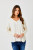 Suzy D Winter White Satin Raw Edge Top