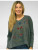 Caite Charcoal Cotton Thermal Embroidered Top