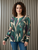 LOOWIE Green Abstract Printed Sweater
