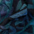 Chinar Boiled Wool Blue Leaves Scarf