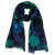 Chinar Deep Blue Floral Wool Clara Scarf