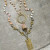 Primitive Peddler Double Layered Blush & Flower Pendant Necklace