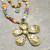Primitive Peddler Fun in the Sun Flower Layered Leather Necklace