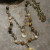 Primitive Peddler Bronze Rosary Chain & Czech Pendant Drop Layered Necklace