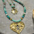 Primitive Peddler Green with Envy Heart Layered Necklace