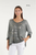 TINA Stephens Metallic Accent Ribbed Knit Top