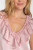 Liverpool Pinkish Modal Cotton Ruffle Top