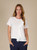 Inoah White Textured Ruffle Top