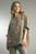 Tempo Paris Taupe Linen Orchid Relaxed Top