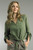 Tempo Paris Army Linen Tie Front Top