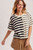 Hem & Thread Black Mixed Stripe Cardi Tee