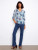 Charlie B Blue Leaf Cotton Gauze Top