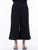 Shannon Passero Black Cotton Gauze Stripe Culotte