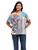 Parsley & Sage Indigo Leaf Henley Top