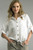 Tempo Paris White Linen Tie Waist Shirt