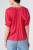Liverpool Cherry Puff Sleeve Henley Top
