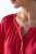 Liverpool Cherry Puff Sleeve Henley Top