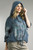 Tempo Paris Navy Floral Hoody Zip Jacket
