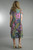 Tempo Paris Blue Floral Linen Tuck Front Dress
