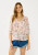 Lovestitch Natural & Rust Crinkle Blouse