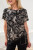 Tribal Cave Painting Jersey Ruched Top