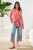 Tribal Sangria Challis Tie Front Shirt