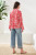 Tribal Sangria Challis Tie Front Shirt