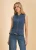 French Dressing Back Tie Denim Vest