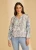  French Dressing Floral Scroll Raglan Sleeve Top